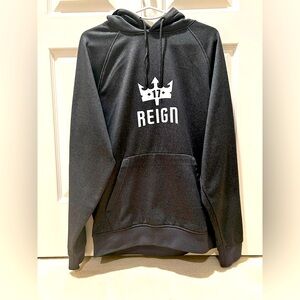 Reign Charcoal Hoodie with White Logo